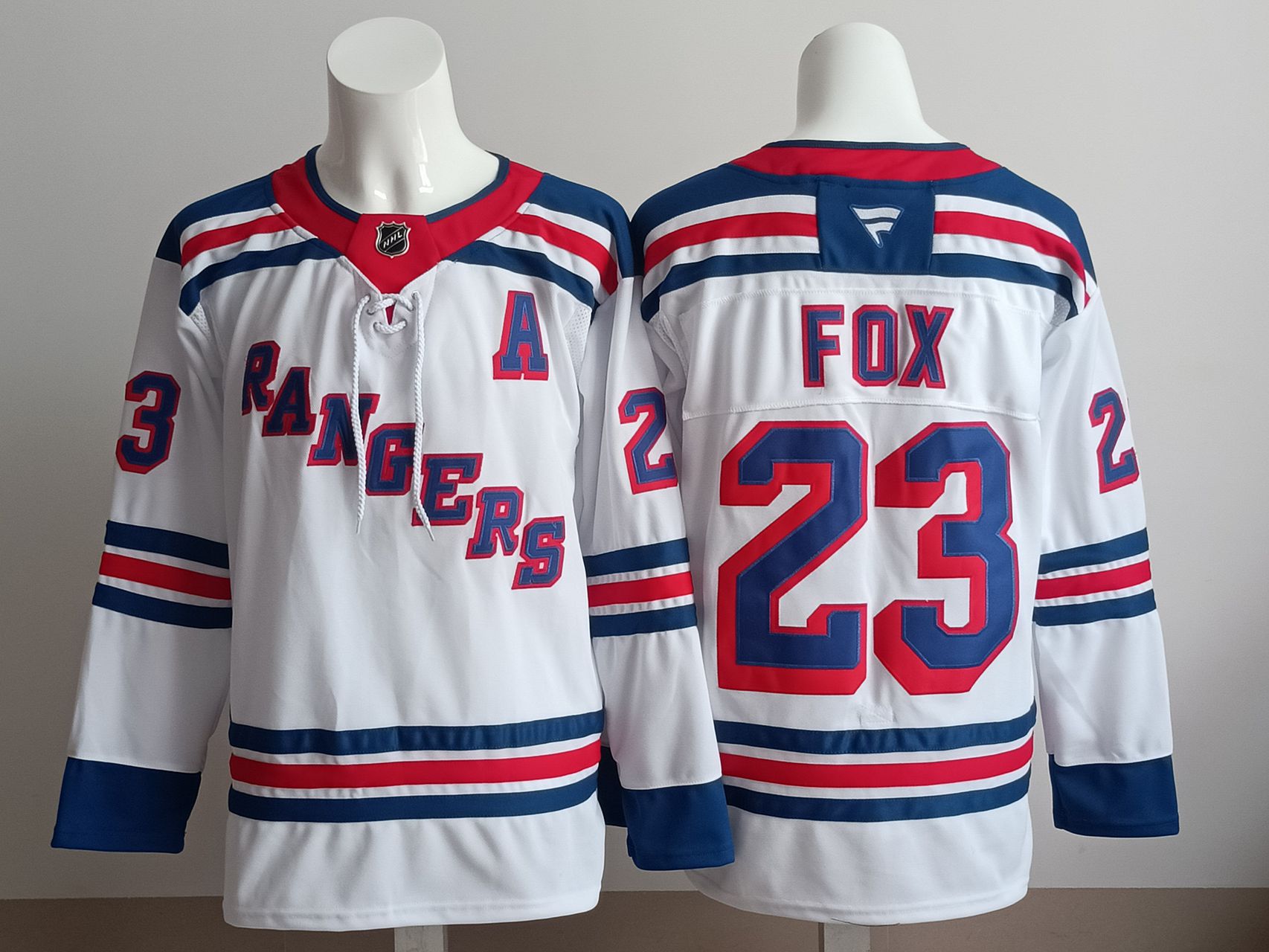 Men 2025 New York Rangers #23 Fox White NHL Jersey style 01->new york rangers->NHL Jersey